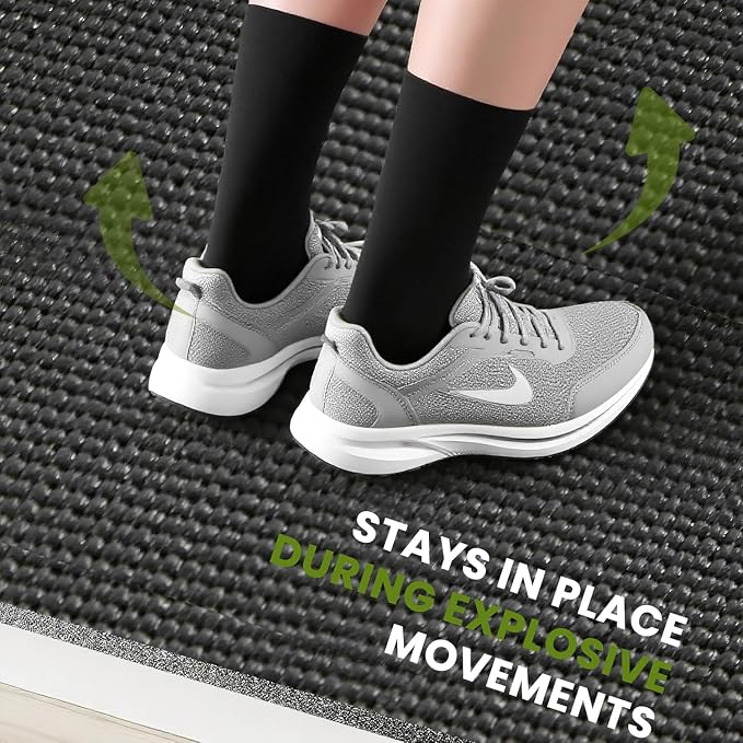 Stepwaver Extra Large Exercise Mat, 6'x4'/ 7'x5'/ 8'x6'/10'x6'x8mm (1/3 inch), Non-Slip, Ultra Durable, Thick Large Workout Mat for Home Workouts, Yoga Mats for Fitness, High-Density Exercise Mat, Shoes-Friendly