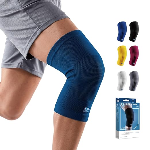 LP 647 Knee Brace For Arthritis Pain, Knee Pain Relief, Injury Recovery - Knee Sleeve For Weightlifting, Basketball, Hiking, Biking, Running, For Men Women (Dark Blue, S, 1pcs)