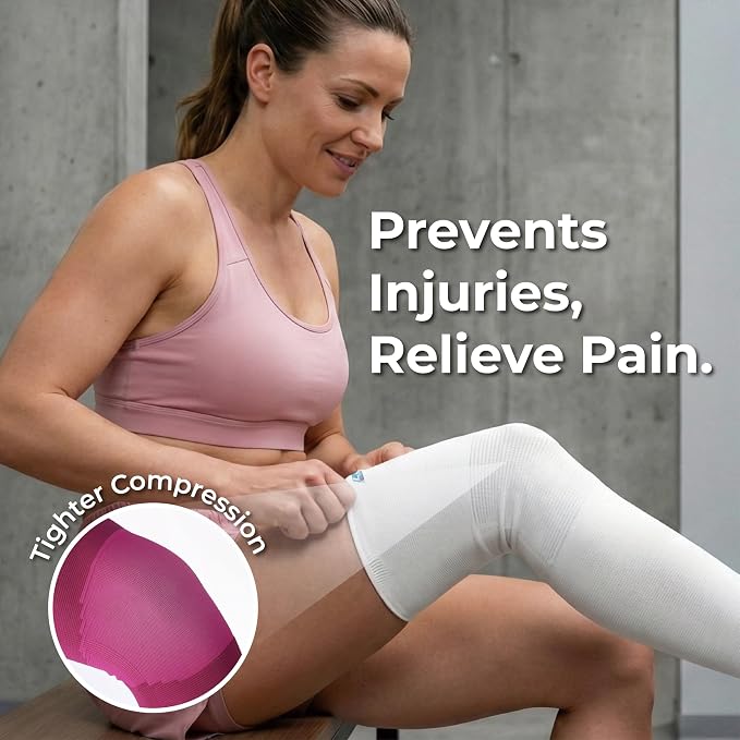 LP SUPPORT 667 Compression Sleeve Leg Full Length for Sports, Cycling, Running, Basketball, for Men Women (S - XL)