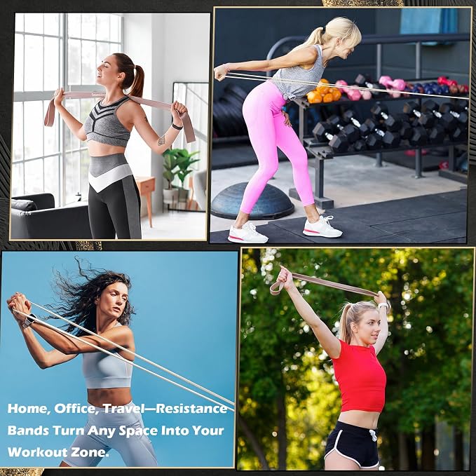 Seenelling Resistance Bands for Exercise Working Out, Pull-Up Assistance Full-Body Training Bands for Women Men Home Workouts, Physical Strength Training