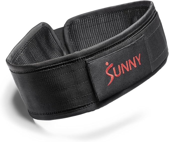 Sunny Health & Fitness S-XXL Heavy-Duty 4" Nylon Weightlifting Belt
