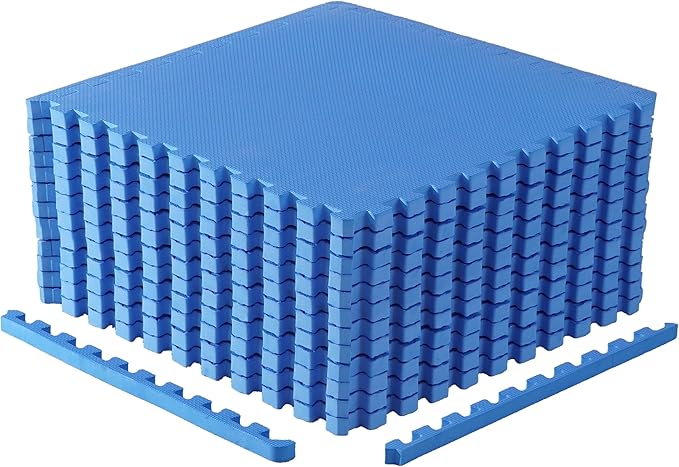 CAP Puzzle Exercise Mats | 1” Thick EVA Interlocking Foam Tiles for Home Gym Flooring | Multiple Options