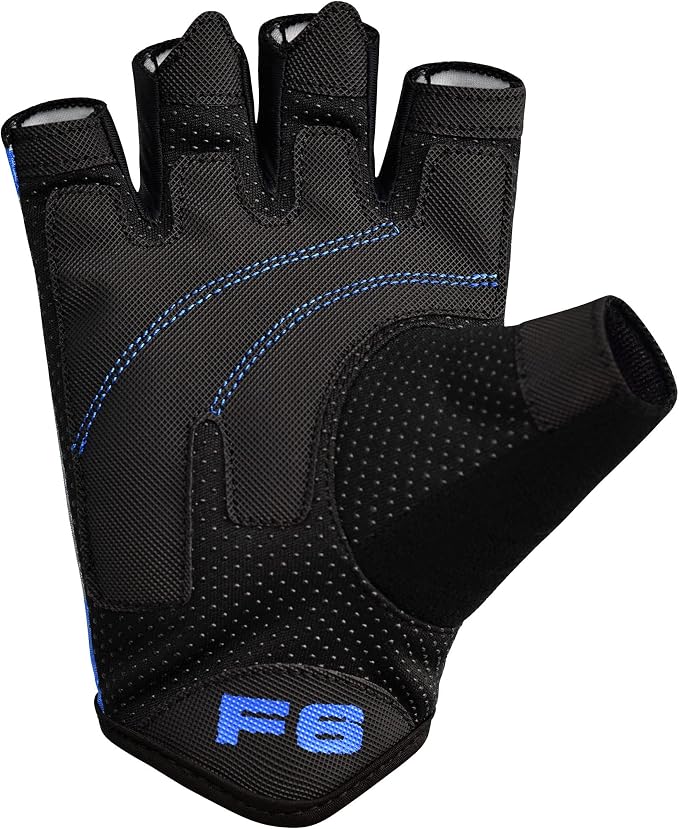 RDX Weight Lifting Gloves Gym Fitness Workout, Anti Slip Padded Palm Elasticated Strength Training Equipment Men Women Half Finger Exercise Bodybuilding Calisthenics Cycling Rowing Climbing