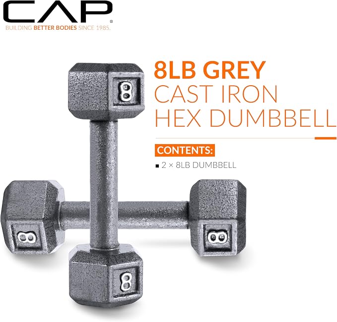CAP Barbell Cast Iron Hex Dumbbell | Multiple Options