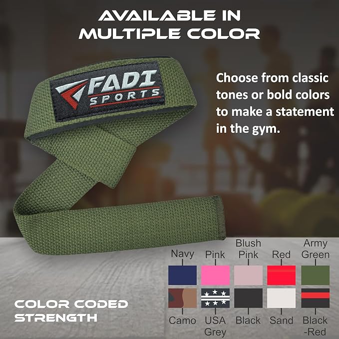 Lifting Wrist Straps for Weightlifting, Bodybuilding, Powerlifting & Deadlifts – 24 Inch Cotton Straps with Padded Neoprene for Strength Training & Grip Support
