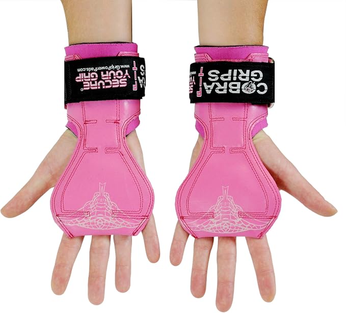Cobra Grips Weight Lifting Gloves with Adjustable Neoprene Padded Wrist Wraps - Heavy Duty Alternative to Power Lifting Hooks for Deadlifts
