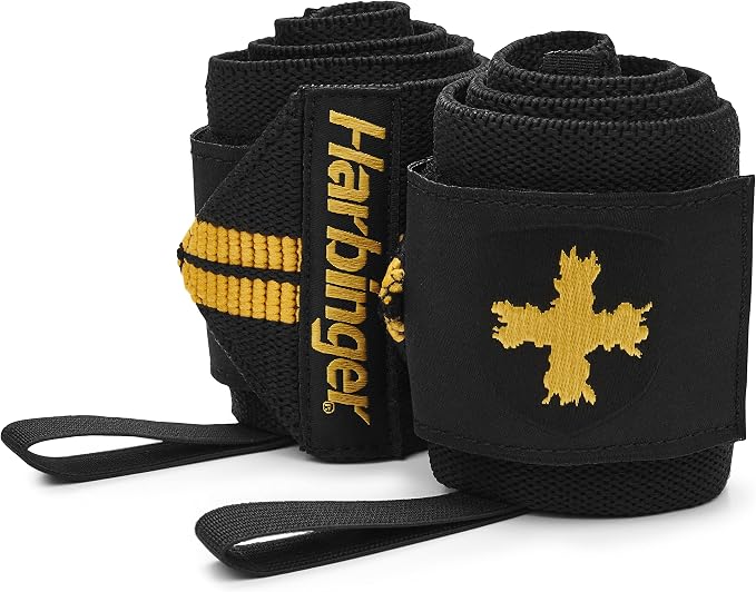 Harbinger Red Line 18-Inch Weightlifting Wrist Wraps for Men and Women (Pair)