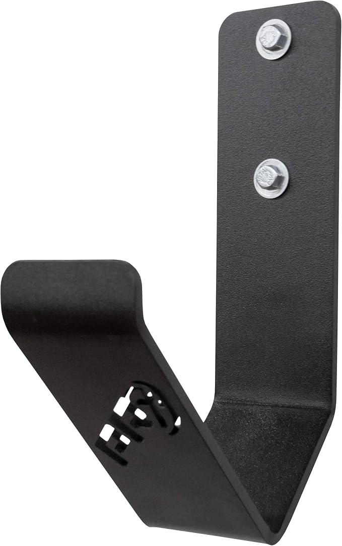 PRx Performance Exercise Rope Storage Hook, USA MADE Wall Mounted Battle Rope Holder, Home or Commercial Gym Accessory, Heavy Duty Steel, Black Powder Coated