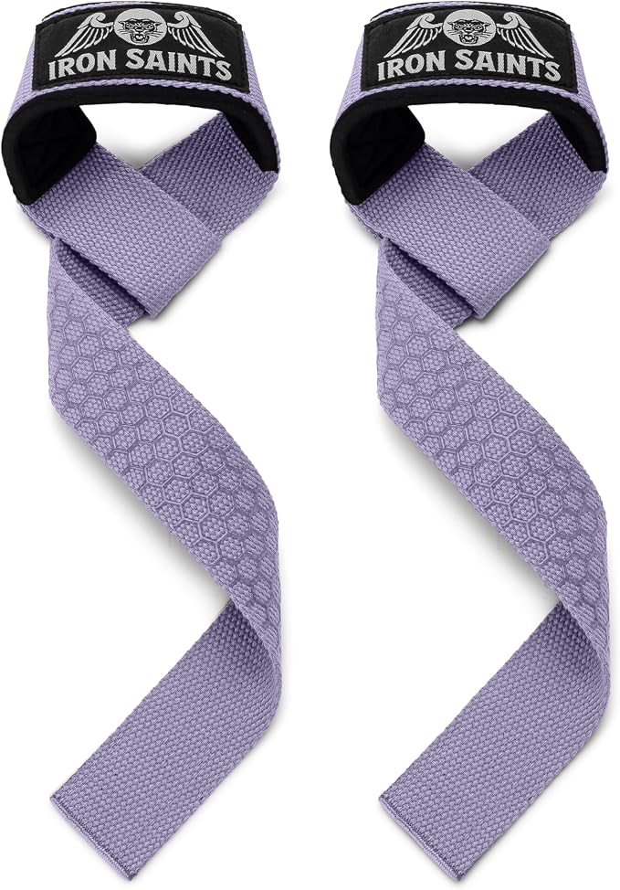 — Padded Weightlifting Wrist Straps — Silicone Grip Lifting Straps for Deadlifts, Powerlifting, Bodybuilding & Strength Training — Cotton Deadlift Straps for Men & Women (Pair)