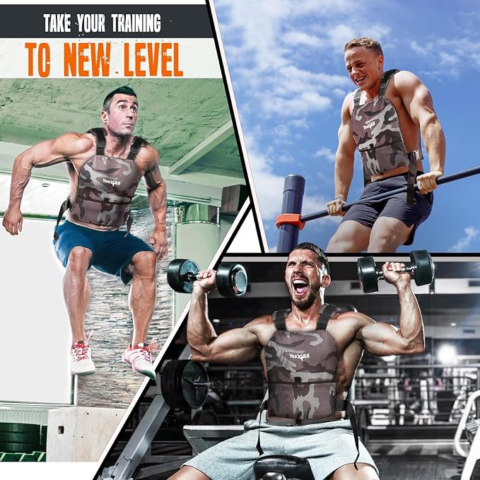 Yes4All Weighted Vest Plates with Curved Ergonomic Design for Running, Rucking & Strength Training, Comfortable Fit, 5.75/8.75/14/19.75 LB Pairs