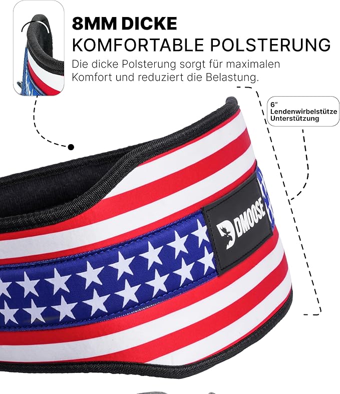 DMoose Fitness Dip Belt for Weight Lifting, Pullup, Squats & Dips - 36" Robust Steel Chain, Comfortable Neoprene Padding Supports 350lbs - Gym Weight Belt for Strength Training Workout & Weightlifting