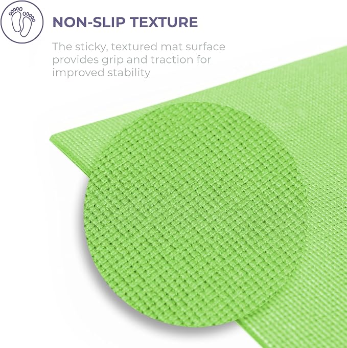 Voyage 5mm Studio Yoga Mats, 6 Pack, 72x24in | Extra Long, Anti-Tear Exercise Mats for Workout, Stretching, Fitness - Non Slip Gym Mats for Home, Schools and Studios