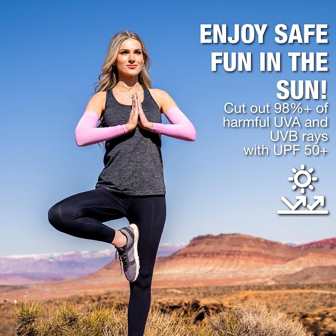 SportsTrail Cooling Arm Sleeves for Men & Women – Breathable, UV Sun Protection, Sports Arm Sleeves for Women, Men & Youth