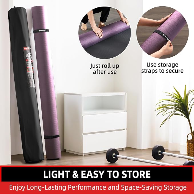 Extra Large Yoga Mat – 72"x48" or 78"x57", 1/4"–1/2" Thick Mat for Women & Men, TPE Non-Slip Pilates Mat for Home Gym, Yoga, Stretching, Meditation