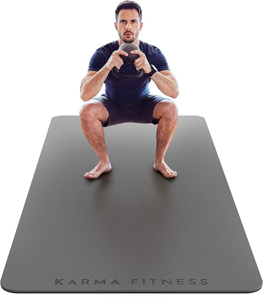 Large Exercise Mat – Extra Thick 10mm Workout Mat (72"x32") – Non-Slip TPE Yoga Mat for Women & Men – Pilates, HIIT, Fitness & Home Gym Mat – Includes Free Carry Bag