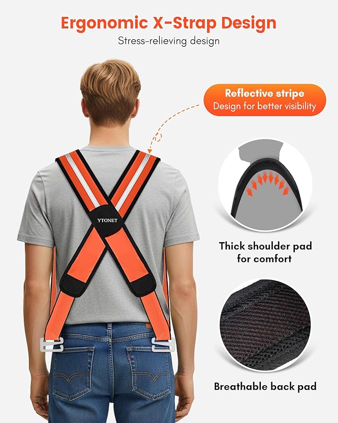 Ytonet Moving Straps for Lifting, 2-Person System Furniture Moving Straps | X-Shaped Back Support, Furniture Shoulder Lifting Straps for Moving Appliance Mattresses, Move Heavy Objects Up to 800lbs