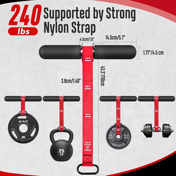FitBeast Forearm Strengthener & Forearm Exerciser, Wrist Roller | Forearm strength trainer with thick handle and adjustable strap. Ideal for grip strength, muscle building and rehabilitation.