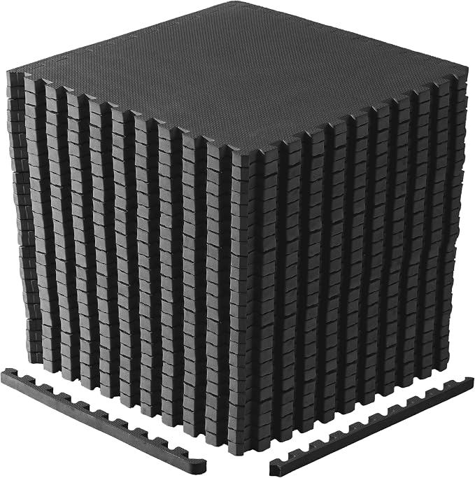 CAP Puzzle Exercise Mats | 1” Thick EVA Interlocking Foam Tiles for Home Gym Flooring | Multiple Options