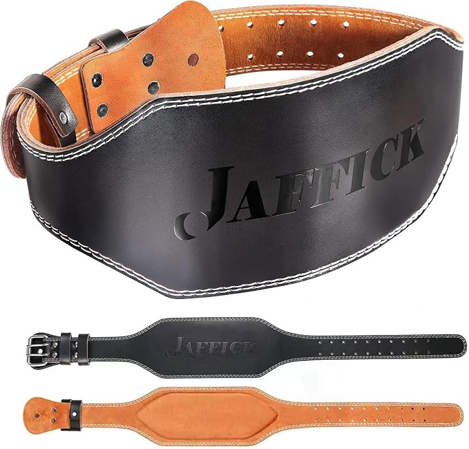Genuine Leather Weight Lifting Belt for Men Gym Weight Belt Lumbar Back Support Powerlifting Weightlifting Heavy Duty Workout Training Strength Training Equipment