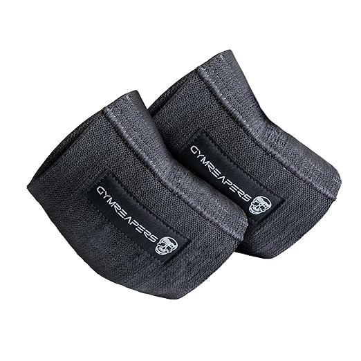 Gymreapers Elbow Compression Cuff for Weightlifting, Powerlifting – Support & Relief for Tendonitis, Stability, Tennis Elbow, Strength Training & Injury Recovery (Gray, 13")