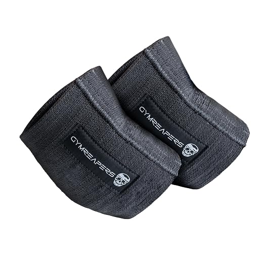 Gymreapers Elbow Compression Cuff for Weightlifting, Powerlifting – Support & Relief for Tendonitis, Stability, Tennis Elbow, Strength Training & Injury Recovery (Gray, 10")