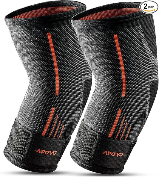 APOYO Tennis Elbow Brace for Women & Men, Workout and Everyday Use (Large) | Elbow Compression Sleeve for Arthritis, Tendonitis, Tennis Elbow & Golfers Elbow, Reduce Joint Pain During Fitness Activity