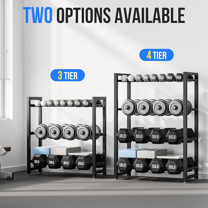 3 Tier Dumbbell Rack, Weight Rack for Home Gym