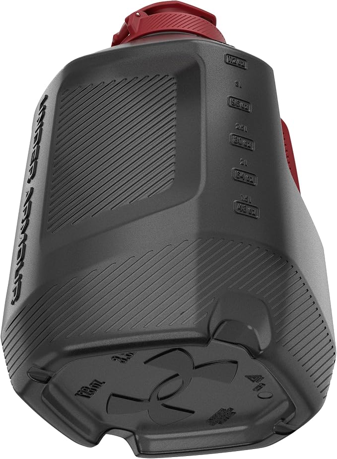 Under Armour 1 Gallon Water Bottle, Large Sports Jug, Durable, Gym Water Bottles for Men and Women, Football, Basketball, Black/Black