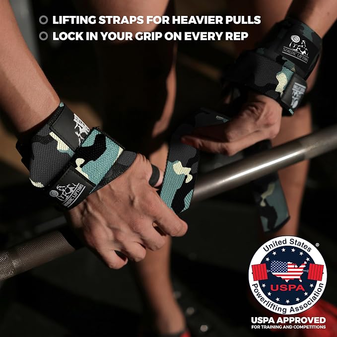 Wrist Wraps + Lifting Straps Bundle (2 Pairs) for Weightlifting, Cross Training, Workout, Gym, Powerlifting, Bodybuilding - Support for Men/Women, Avoid Injury During Weight Lifting