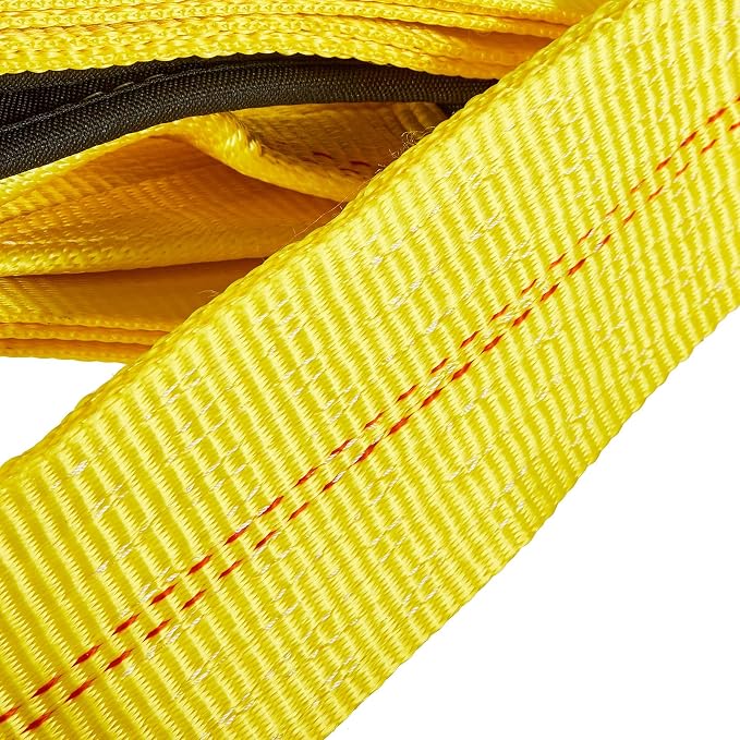 Pindex 2 Pack 3" x 10' Web Lifting Sling 22000 Lbs Breaking Force 3500 Lbs Pulling Forces Lift Sling Straps for Rocks Trees Mowers Tool Boxes in Trailers Tractors Trucks, Yellow