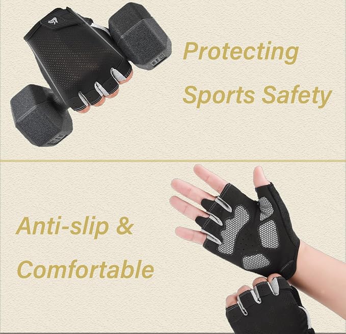 Eohak Workout Gloves for Women Men Full Palm Protection Breathable Training Gloves