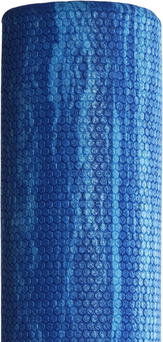 OPTP PRO-Roller Soft Density Foam Roller – Round, Blue, 36" x 4" | Low density soft foam roller for physical therapy, Pilates, yoga foam roll exercises, and muscle recovery, blue 36" x 4"