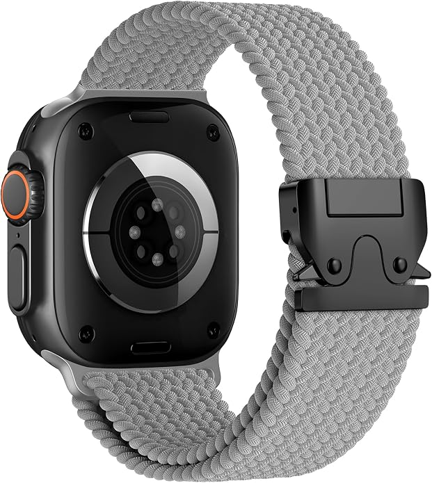 Elastic Sport Band for Apple Watch Ultra 3/2/1 Bands 49mm 46mm 45mm 44mm 42mm 41mm 40mm 38mm Men Women, Adjustable Parachute Buckle Nylon Fabric Wristband for iWatch Series 11 10 SE 9 8 7 6 5 4 3
