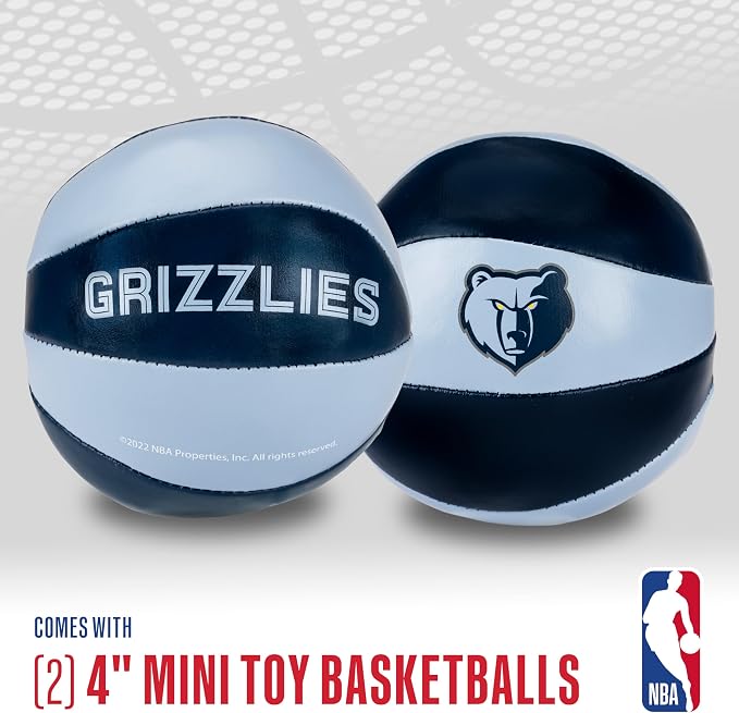 Franklin Sports NBA Toy Basketballs - 2 Pack of Kids Soft Mini Basketballs for Over The Door + Indoor Hoops - NBA Fan Shop