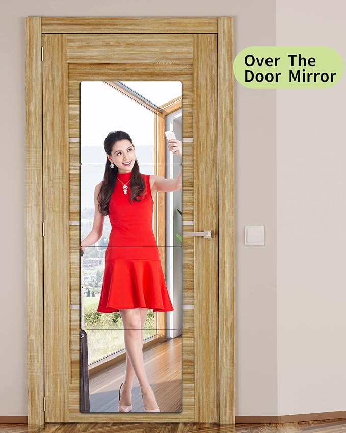 Kids Safety Unbreakable Mirror Super Thick 0.14'' 4 Pack 14'' x14'',Acrylic shatterproof Mirrors, Non Glass Body Mirror Home Gym Mirrors Full Length Wall