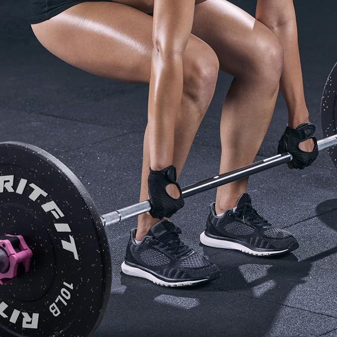 RitFit Bumper Plates, Colored Fleck-Rubber Weight Plates with Steel Insert, 2-inch Olympic Weight Plates for Weight Lifting and Strength Training