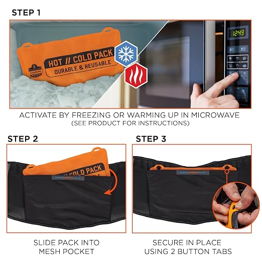 Ergodyne Proflex 1675 Back Support Brace Belt with Warming and Cooling Pack