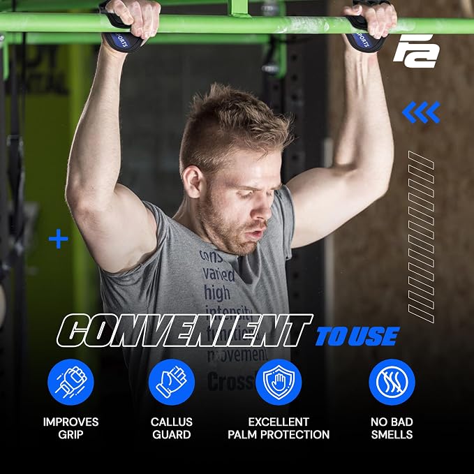 Workout Gloves for Gym - Durable Gym Grips, & Grip Pads - Rubber Padding to Avoid Calluses - Suits Men & Women