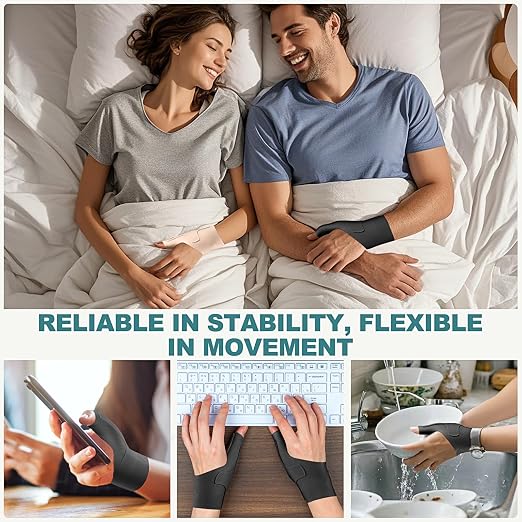 Wrist Thumb Brace Mommy Compression Stabilizer Waterproof Thumb Spica Splint for Arthritis,Trigger Finger,De Quervains Tenosynovitis,Tendonitis,CMC Joint Pain and Support-Women Men-Left or Right Hand