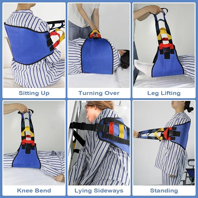 Transfer Sling, Transfer Belt for Elderly, Gait Belts for Seniors | Heavy Duty Patient Lift Belt,Mobility Standing&Lifting Aid for Disabled,Elderly,Injured-Safely Move from Bed and Wheelchair