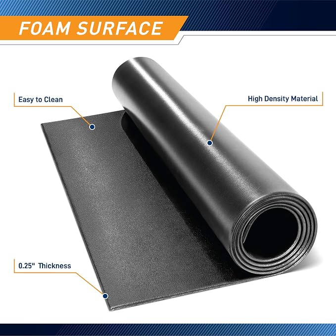 Marcy Fitness Equipment Mat and Floor Protector Compatible for Treadmills, Elliptical, Exercise Bikes, Stationary Cycles and Accessories
