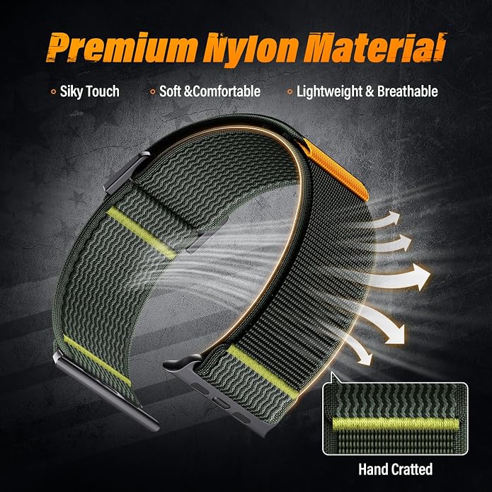 Nylon Sport Ultra 3 Watch Bands for Apple Watch/Ultra 2/1/Series 11/10/9/8/7/6/SE/5/4/3 Men iWatch Bands Men,Elastic Fabric Flag Wristbands Strap for Apple Watch Ultra 3/2/1 49mm 46mm 45mm 44mm 42mm 41mm 40mm 38mm