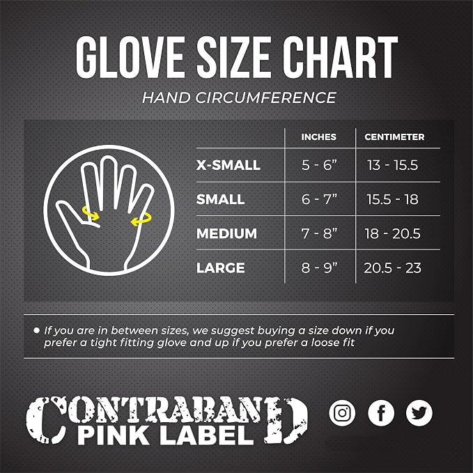 Contraband Pink Label 5537 Womens Micro Weight Lifting Gloves w/Grip-Lock Silicone Padding (Pair) - Minimalist Half Gloves - Apple Watch Friendly