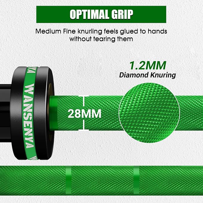 7FT Olympic Barbell 45lb,28MM 2 Inch Olympic Bar for No. 45 Steel,Olympic Weight Bars for Lifting,CrossFit,Bench Press,Deadlift,Squats,Strength Training bars