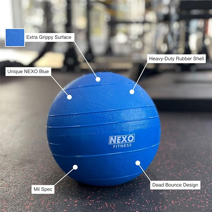 Slam Balls - Blue 5-100lbs Slammer Medicine Ball for Fitness & Strength