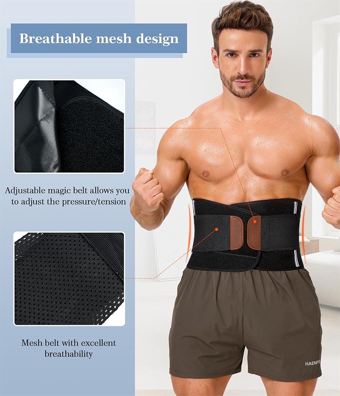 Neoprene Waist Trimmer Ab Belt for Men Waist Trainer for Women Corset Slimming Body Shaper Workout Sauna Sweat Band