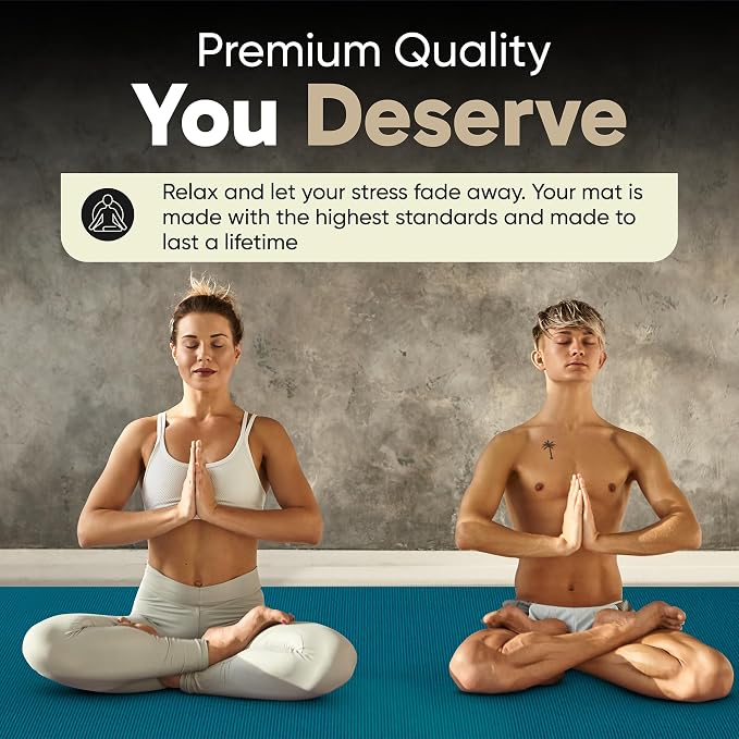 Gorilla Mats Extra Large Yoga Mat – 9'x6', 12'x6', 15'x6' (8mm) Extra Thick Wide Non-Slip Exercise Mat for Home Gym Flooring – Ultra Comfortable Workout Floor Mat for Barefoot Fitness & Stretching