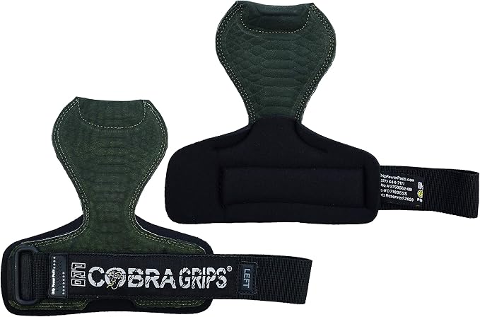 Cobra Grips Weight Lifting Gloves with Adjustable Neoprene Padded Wrist Wraps - Heavy Duty Alternative to Power Lifting Hooks for Deadlifts