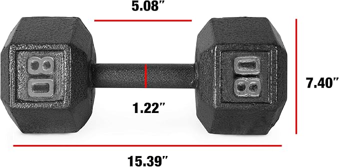 CAP Barbell Cast Iron Hex Dumbbell | Multiple Options