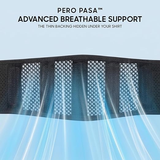 Lower Back Brace for Women and Men, Adjustable Back Brace with Back Support Belt and Back Support Brace, Slim Breathable Lumbar Support for Daily Stability, Back Braces L/XL(Waist:42''-52'')